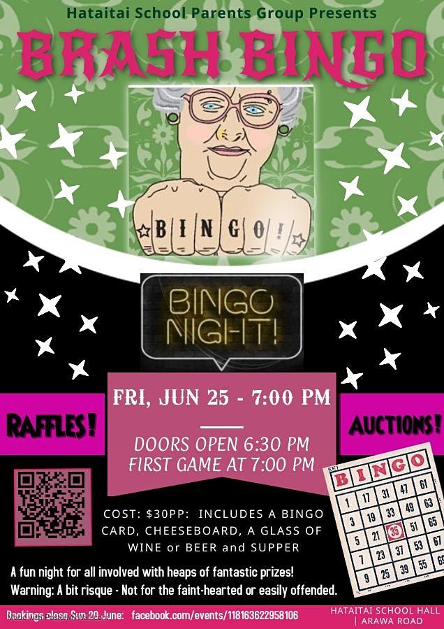Brash Bingo Evening, Hataitai School Hall, Wellington, 25 June 2021