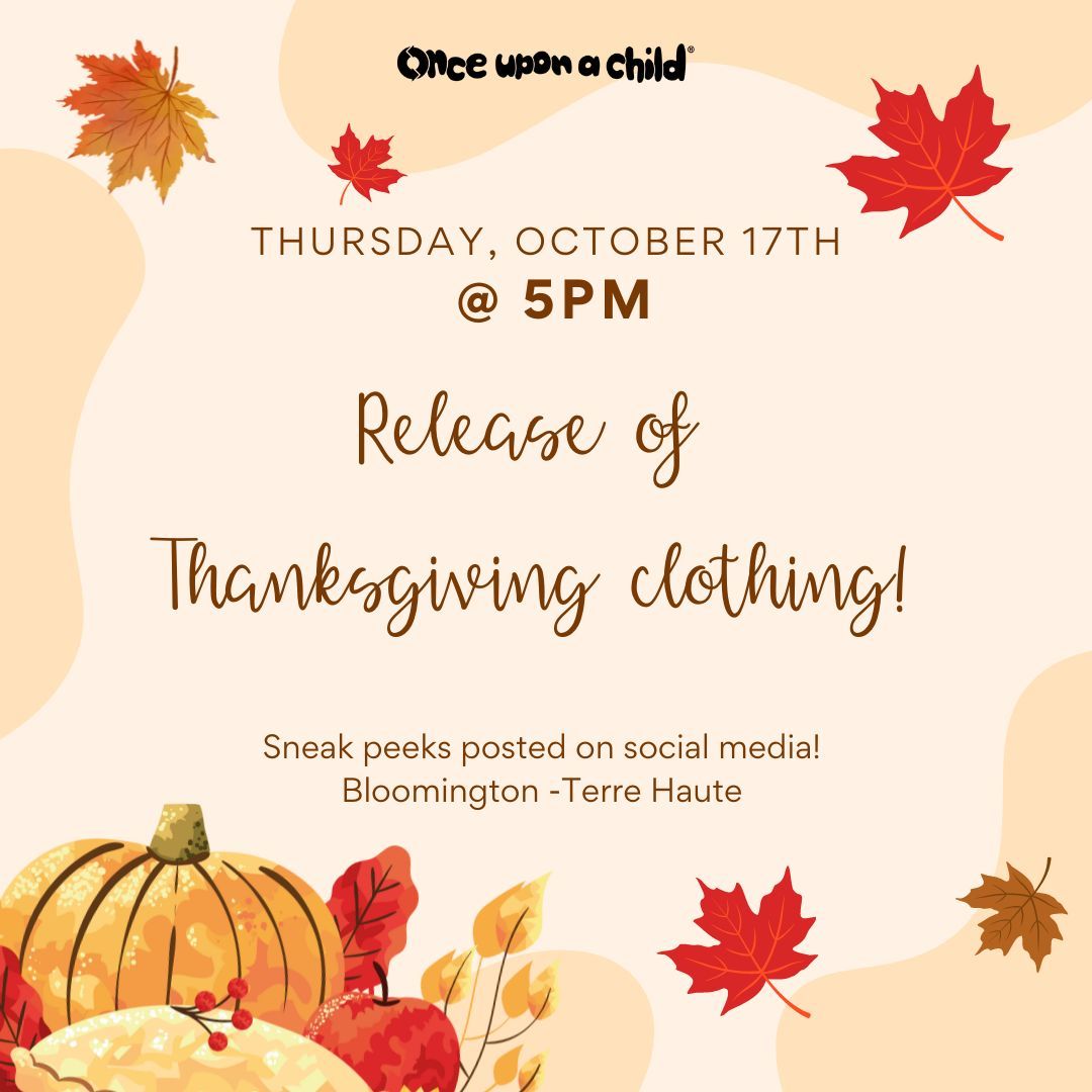 Release of Thanksgiving Clothing! 