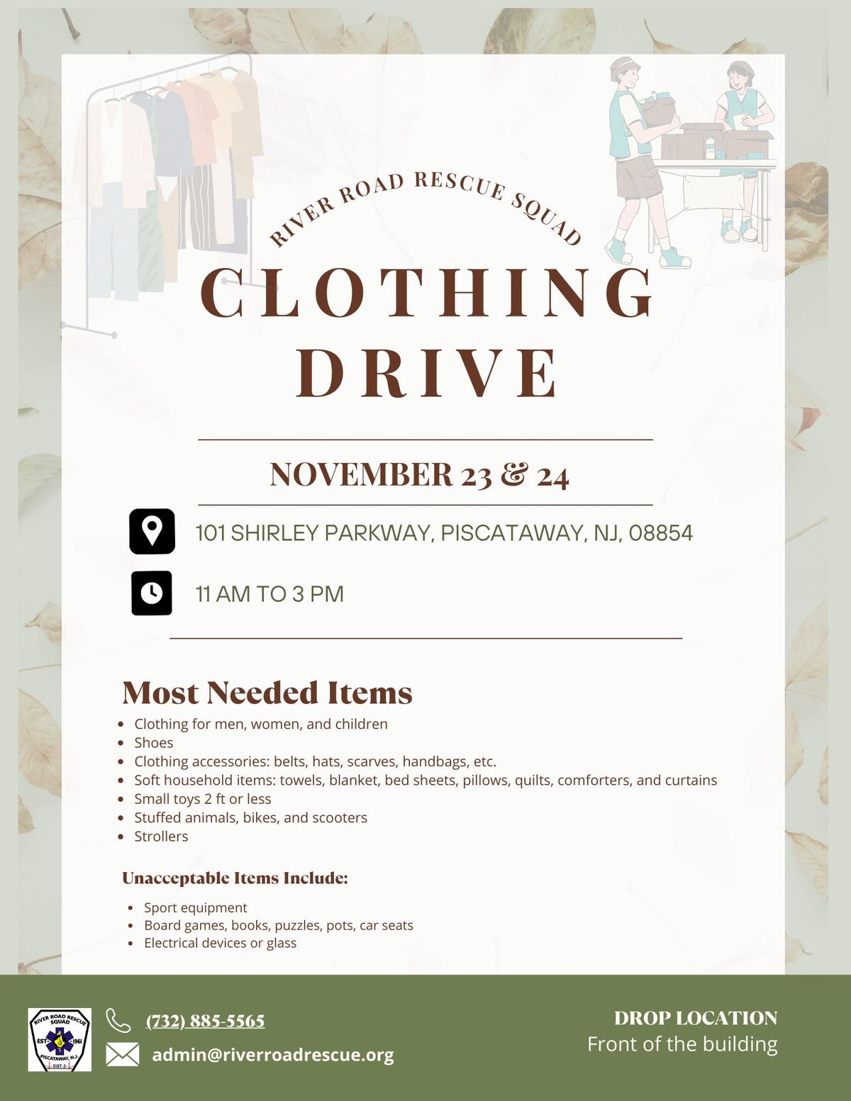 RRRS Fall Clothing Drive