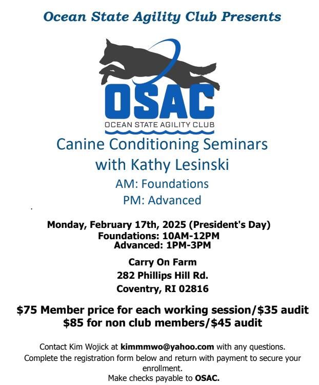 Canine Conditioning Seminars with Kathy Lesinski