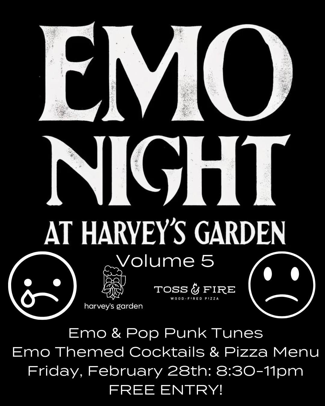 Emo Night Vol. 5 @ Harvey\u2019s Garden (FREE ENTRY)