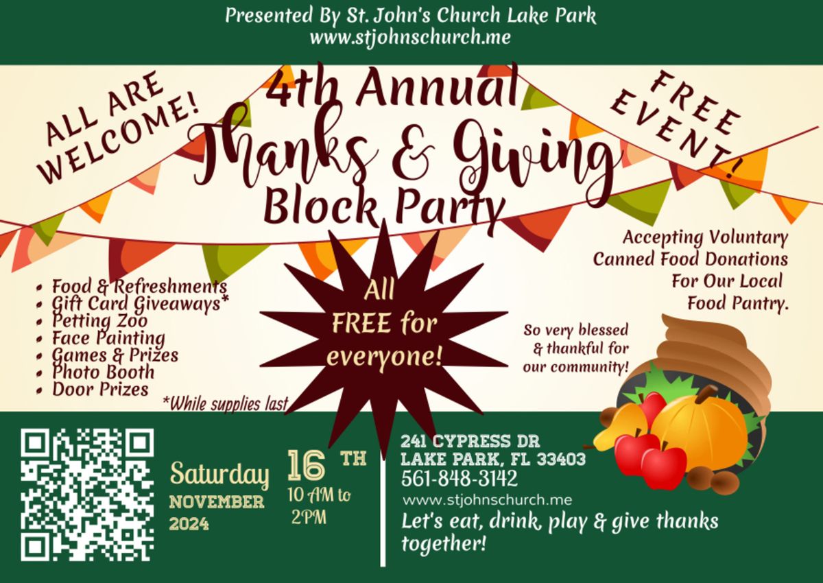 4th Annual Thanks & Giving Block Party