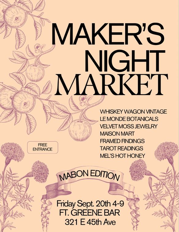 Makers Night Market (on the patio)