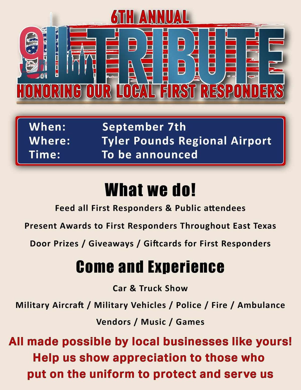 2024 9\/11 Tribute Honoring Our Local First Responders Car & Truck Show 