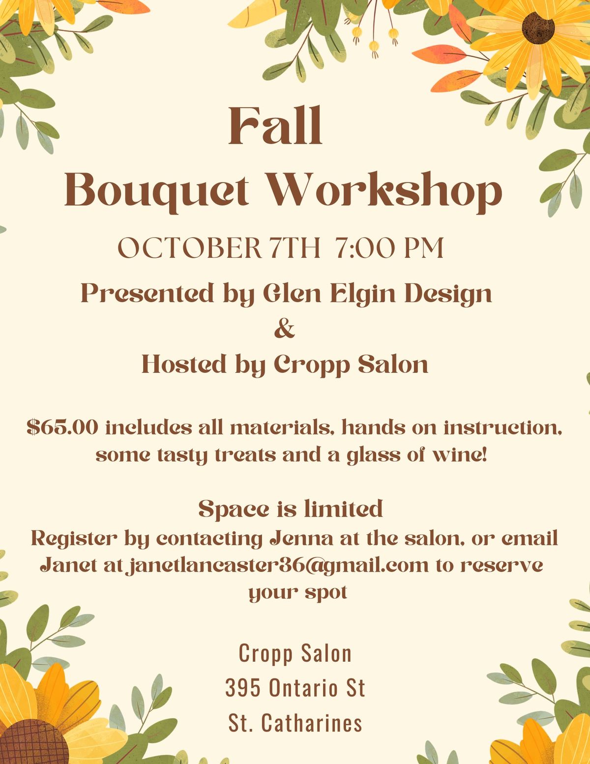 Bouquet Workshop Class