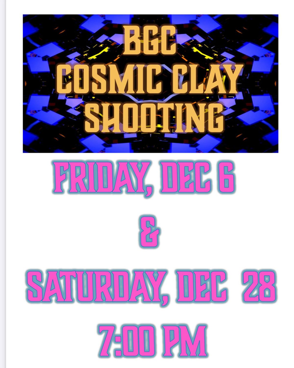 Cosmic Clay Target Shooting