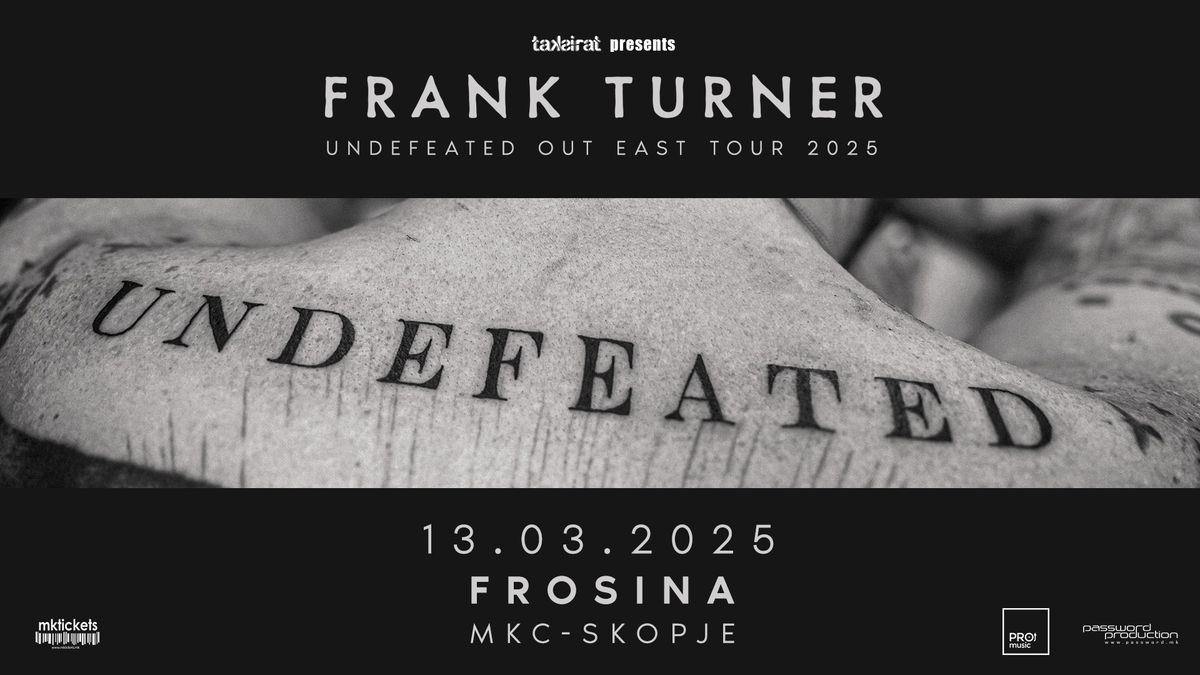 Frank Turner \u2022 acoustic live \u2022 Skopje, MKC