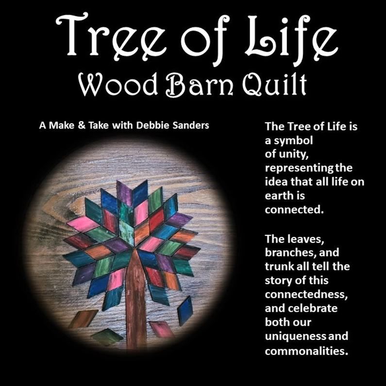 Tree of Life Wood Barn Quilt- A Make & Take with Debbie