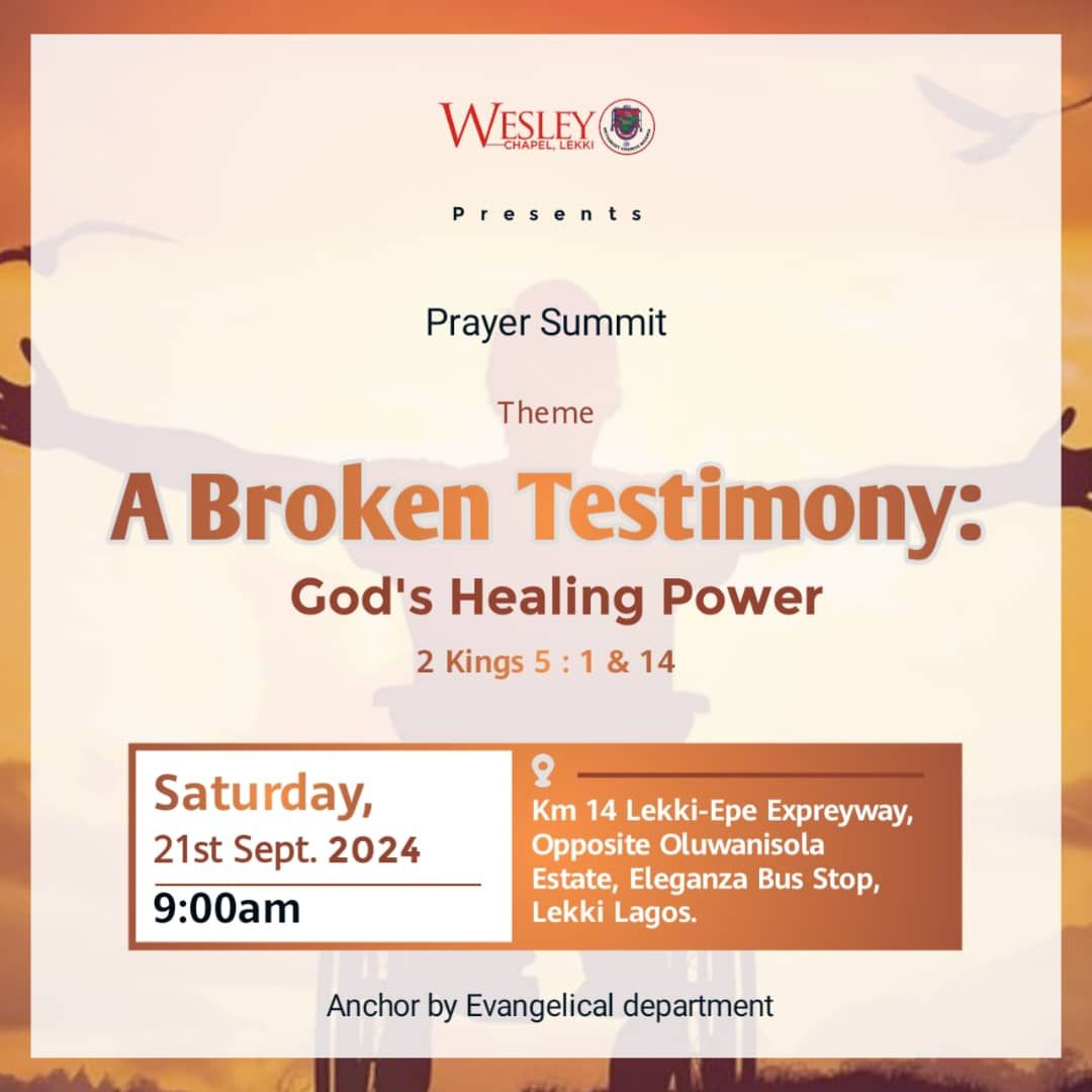 Prayer Summit - Tagged "A Broken Testimony: God's Healing Power"