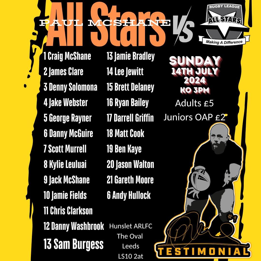 Paul McShane All Stars Day