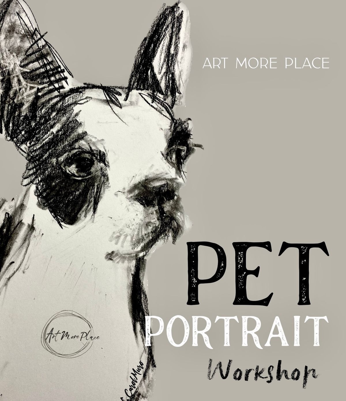 Pet Portrait Workshop: Charcoal