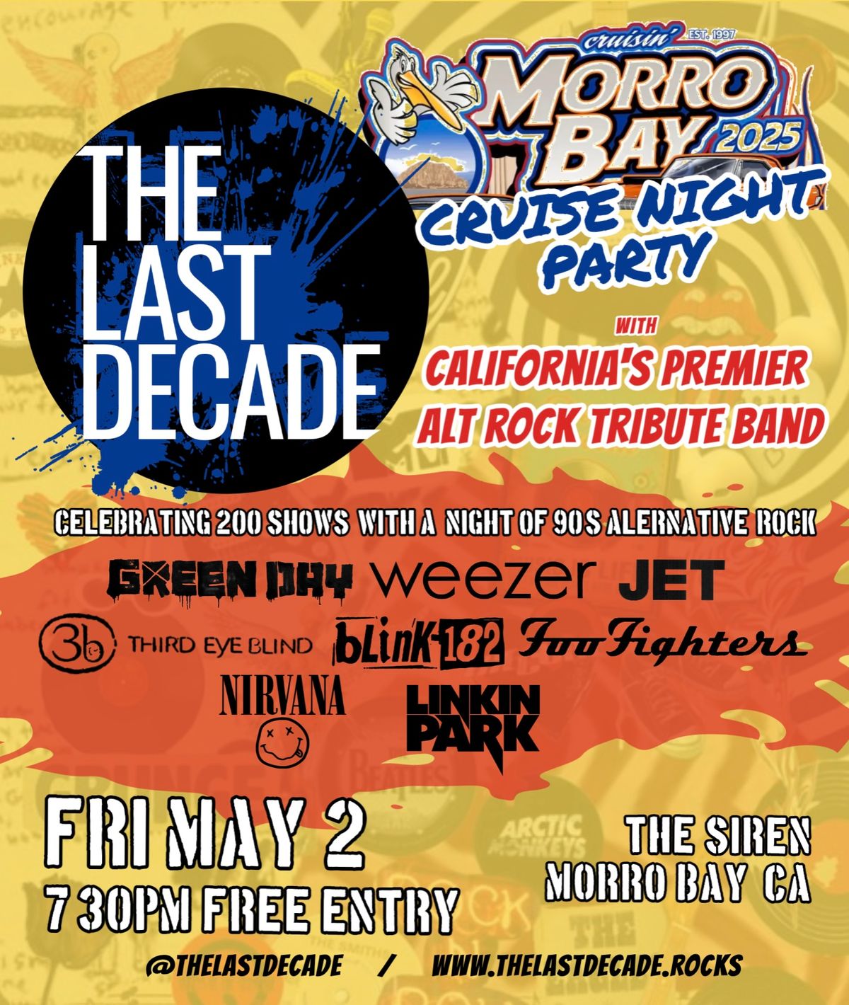 Cruise Night Party w\/ The Last Decade (Alt Rock Tribute) @ The Siren