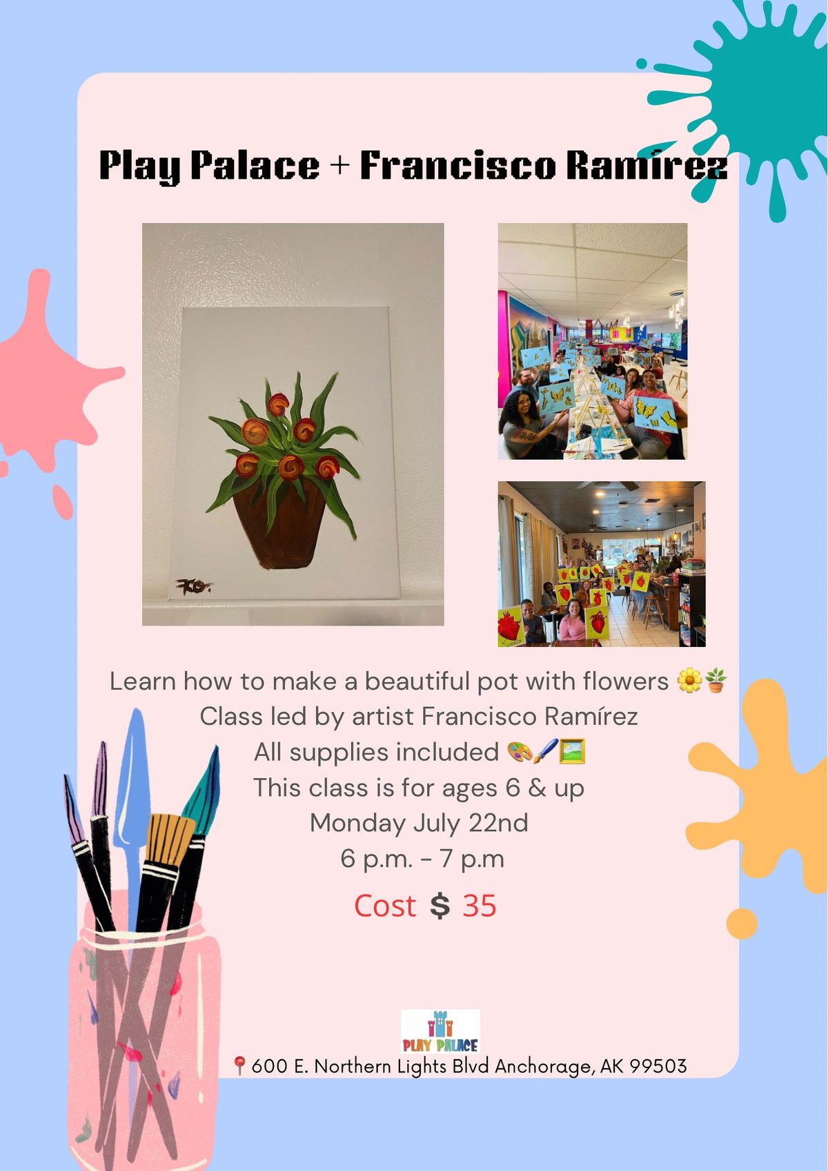Play Palace Presents: Flower Paint Class