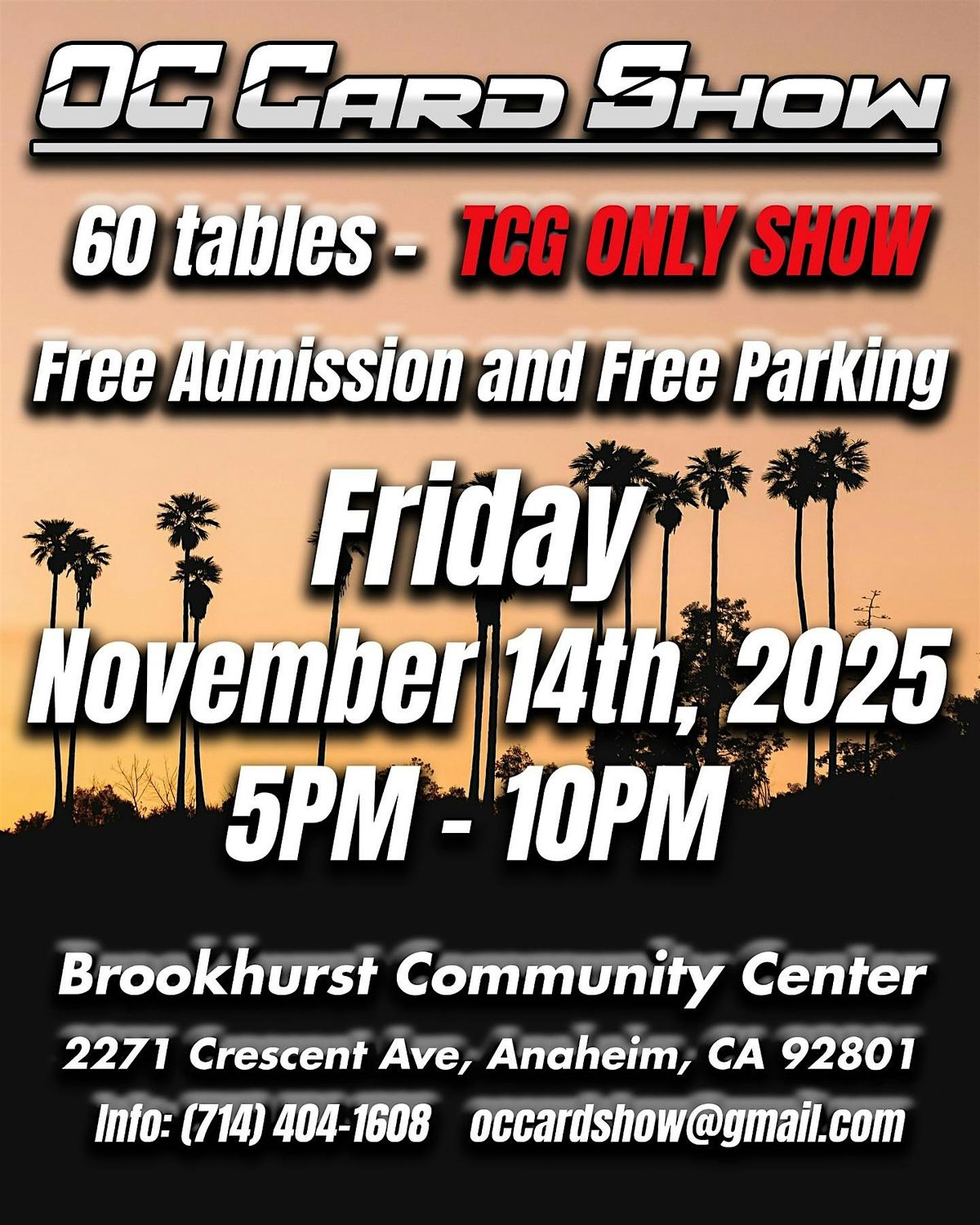 OC Card Show TCG Only 11-14-2025