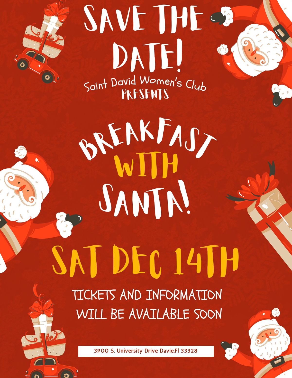 Second Annual SDWC Breakfast with Santa!