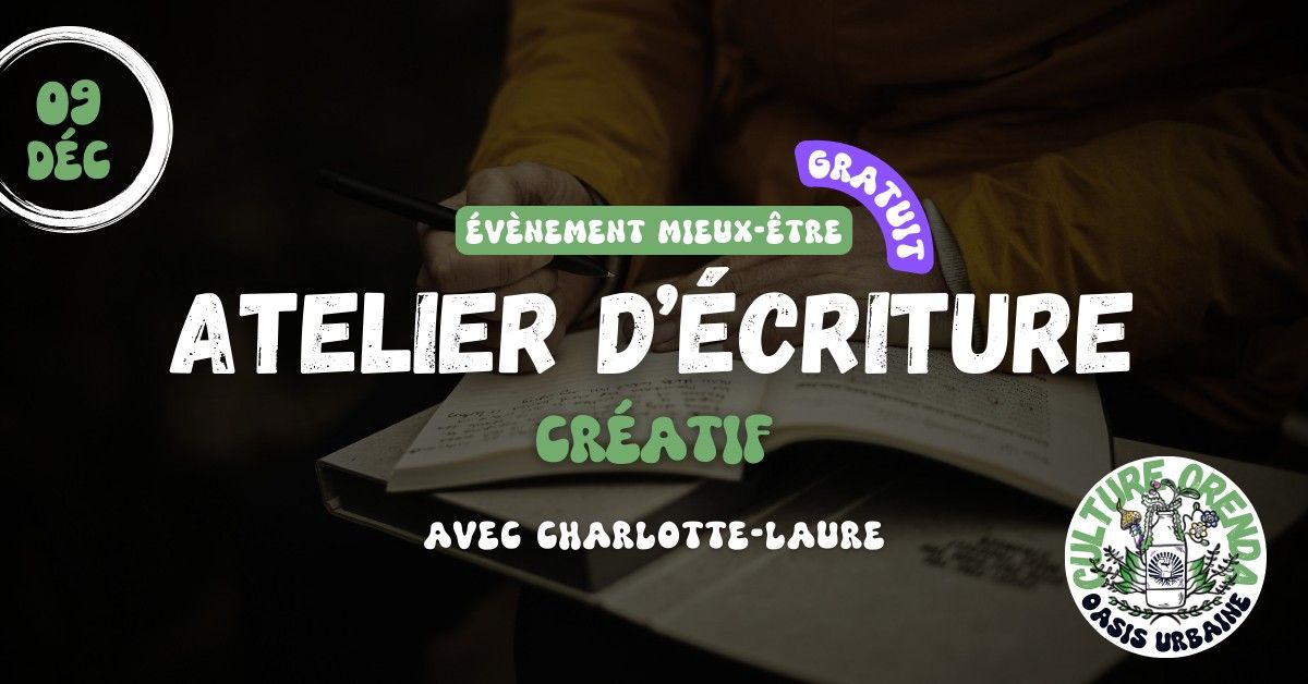 ATELIER D'\u00c9CRITURE cr\u00e9atif & ludique