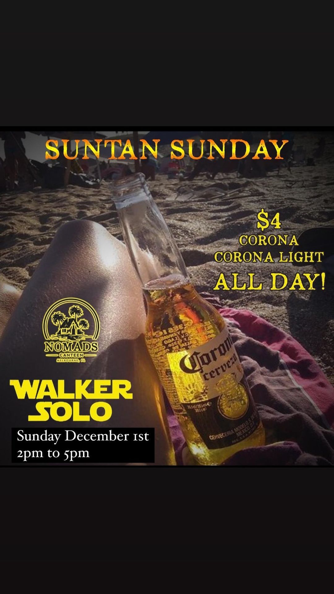 Walker Solo for Suntan Sunday At Nomads Canteen