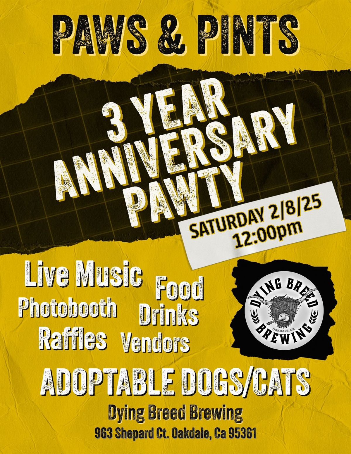 Paws & Pints 3rd Anniversary!