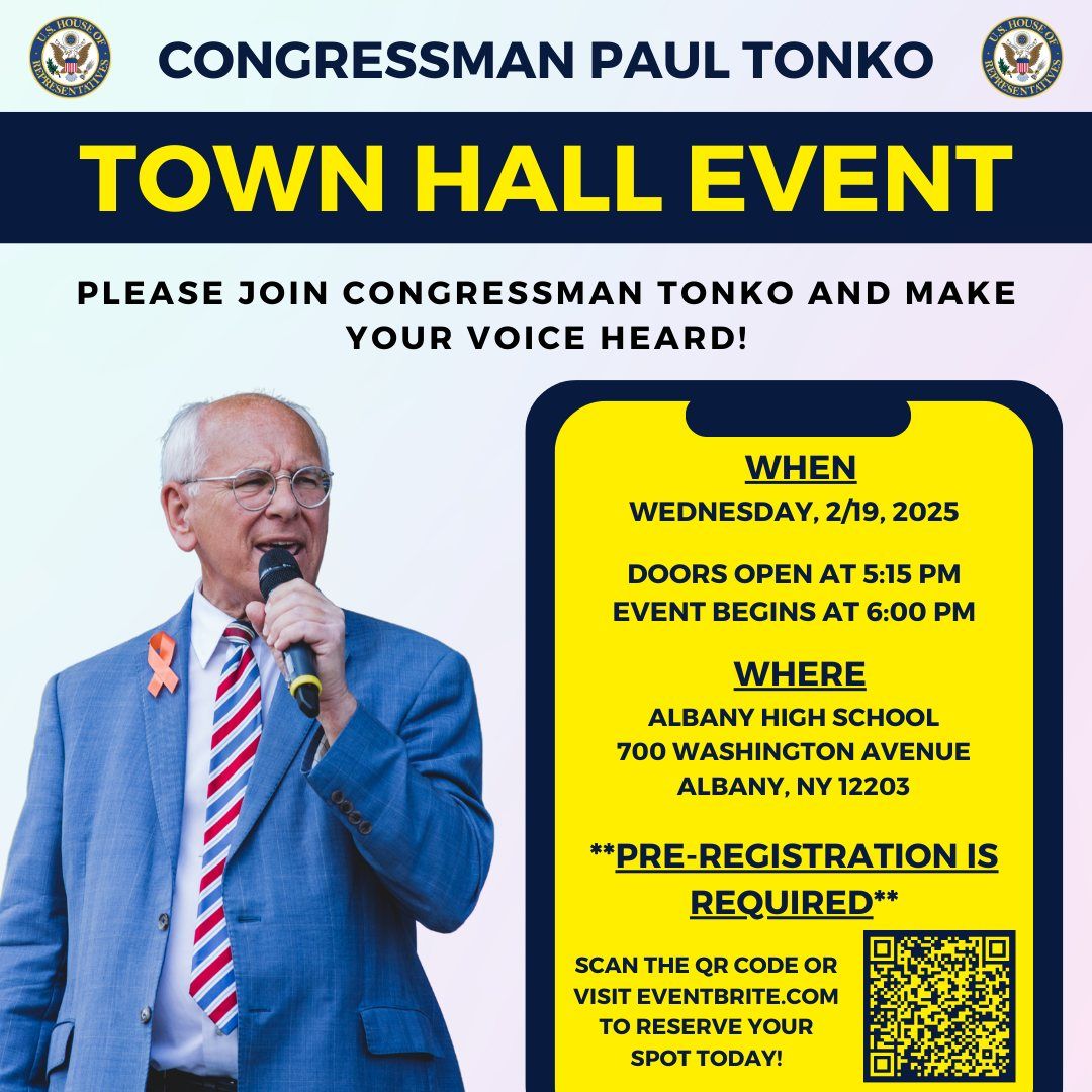 Congressman Paul Tonko Town Hall Event