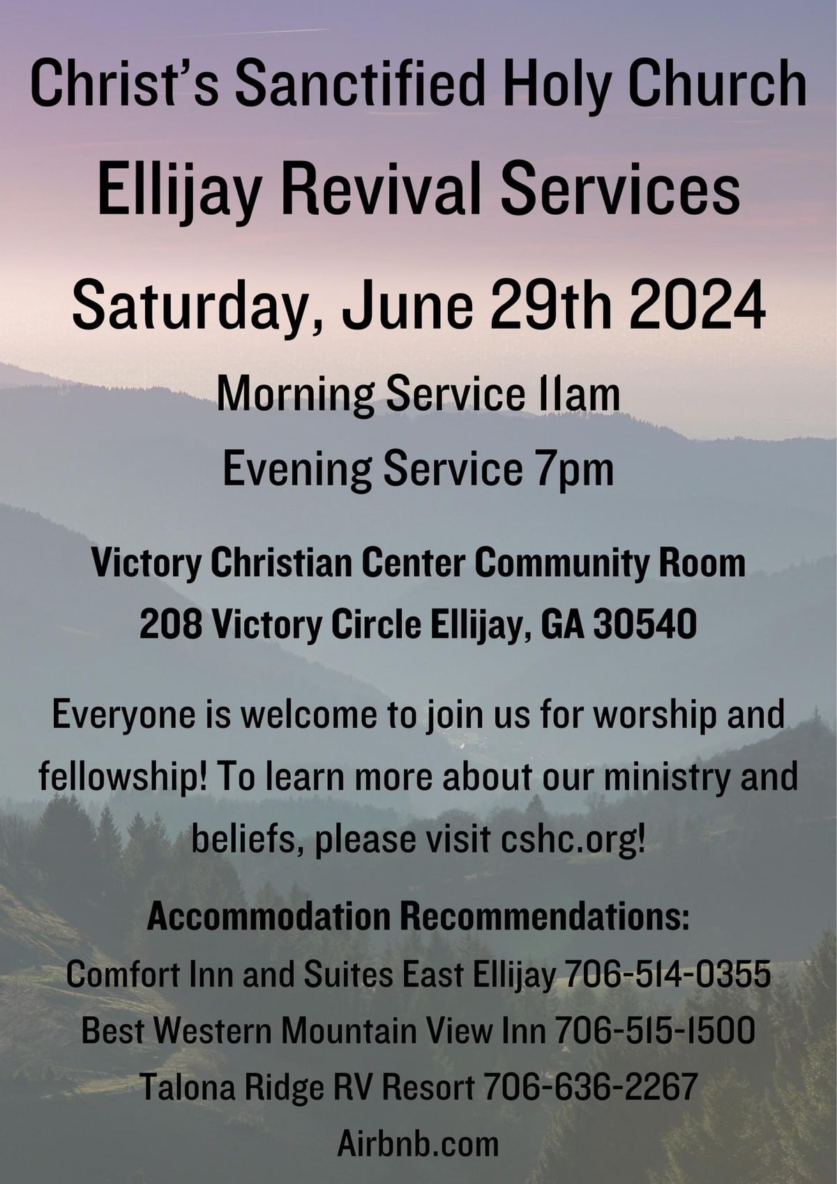 Ellijay Revival Services 