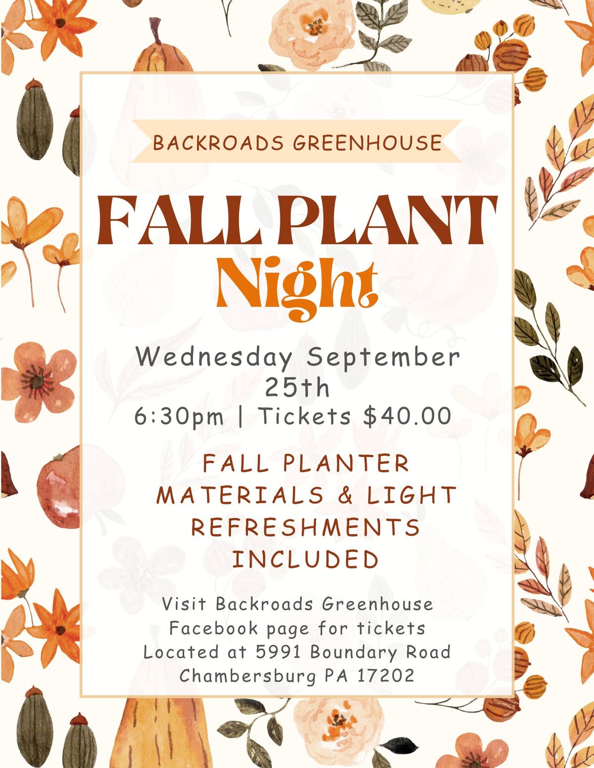 Fall Plant Night