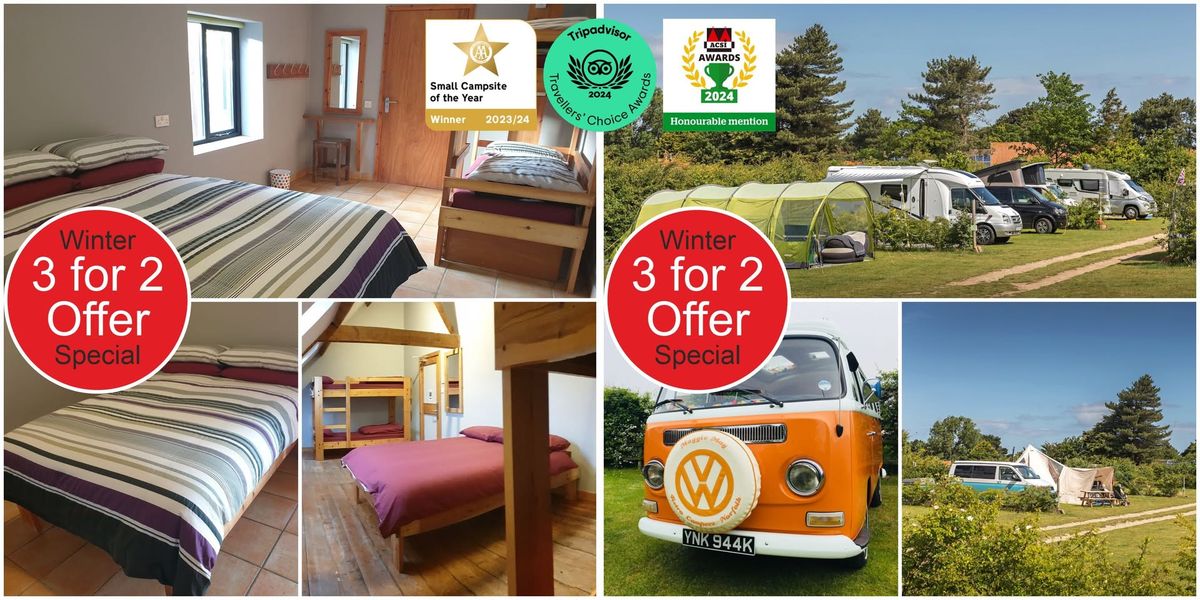 Midweek 3 for 2 Accommodation Offer