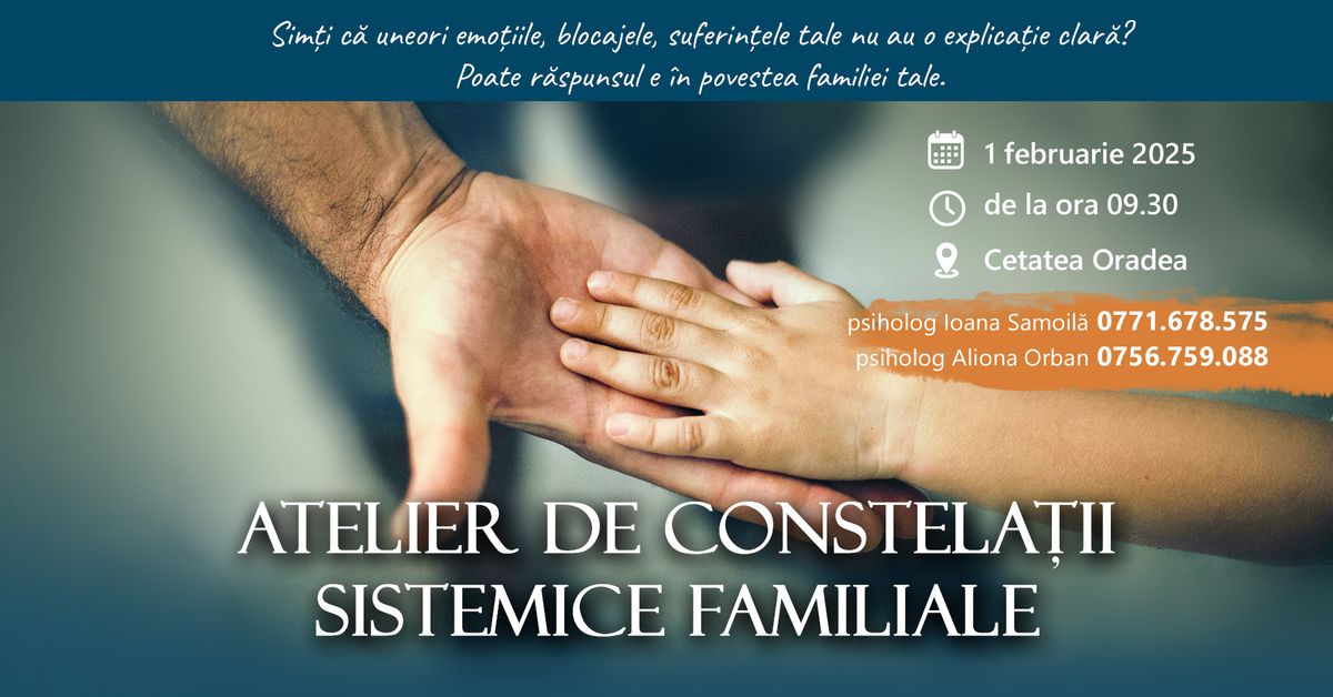 \ud83c\udf3f Atelier de Constela\u021bii Sistemice Familiale\/ Oradea\/1 februarie 2025