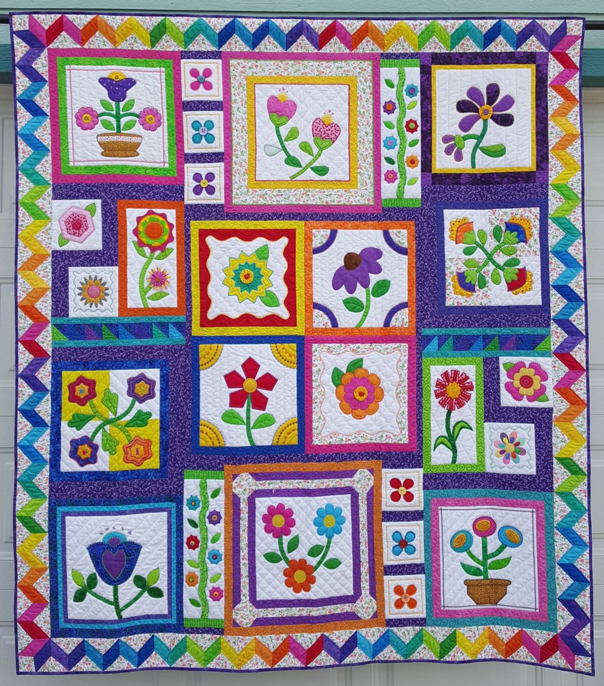 Stitcher's Garden Block of the Month