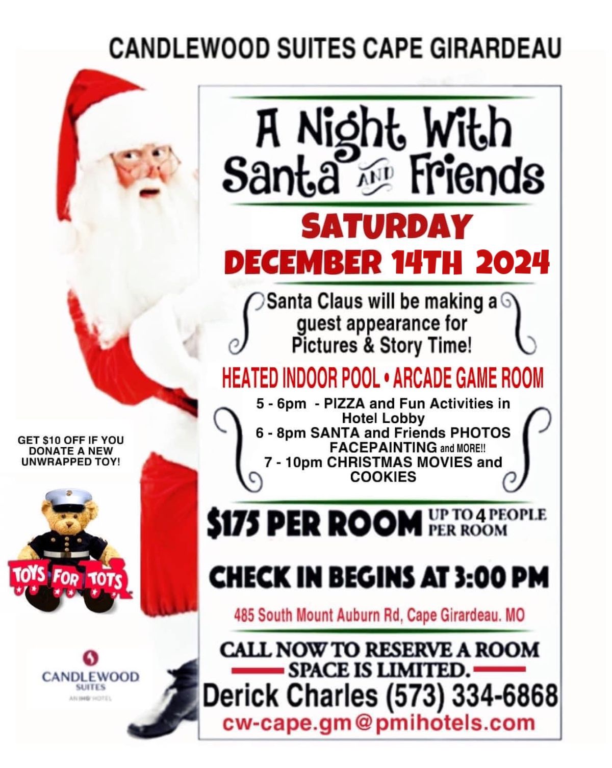 Santa and Friends Night @ Candlewood Suites!