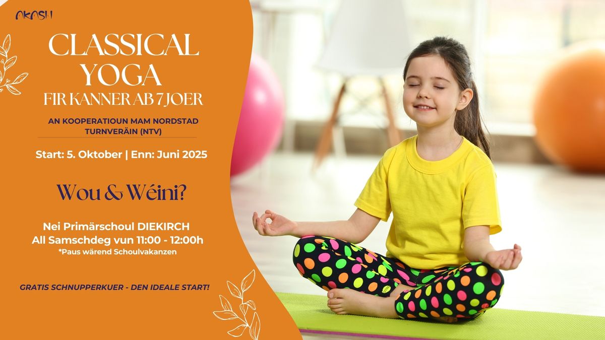 Saturday Morning YOGA for Kids in Diekirch