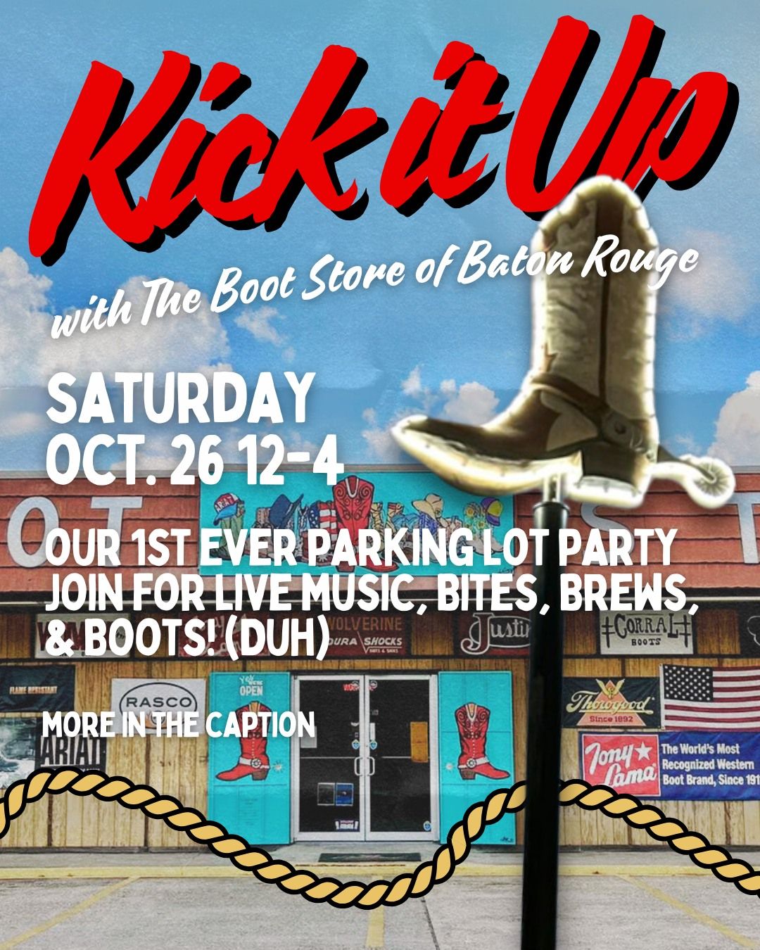 Fall Kick-off Party at The Boot Store BR