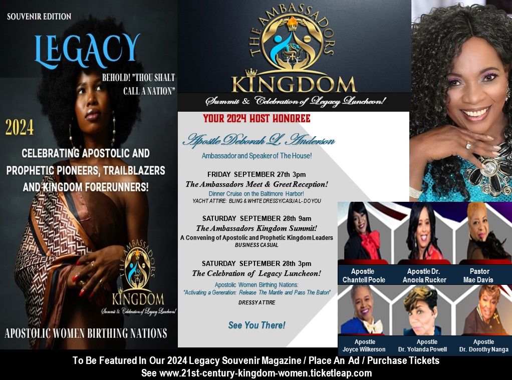 THE AMBASSADORS KINGDOM SUMMIT & LEGACY LUNCHEON!