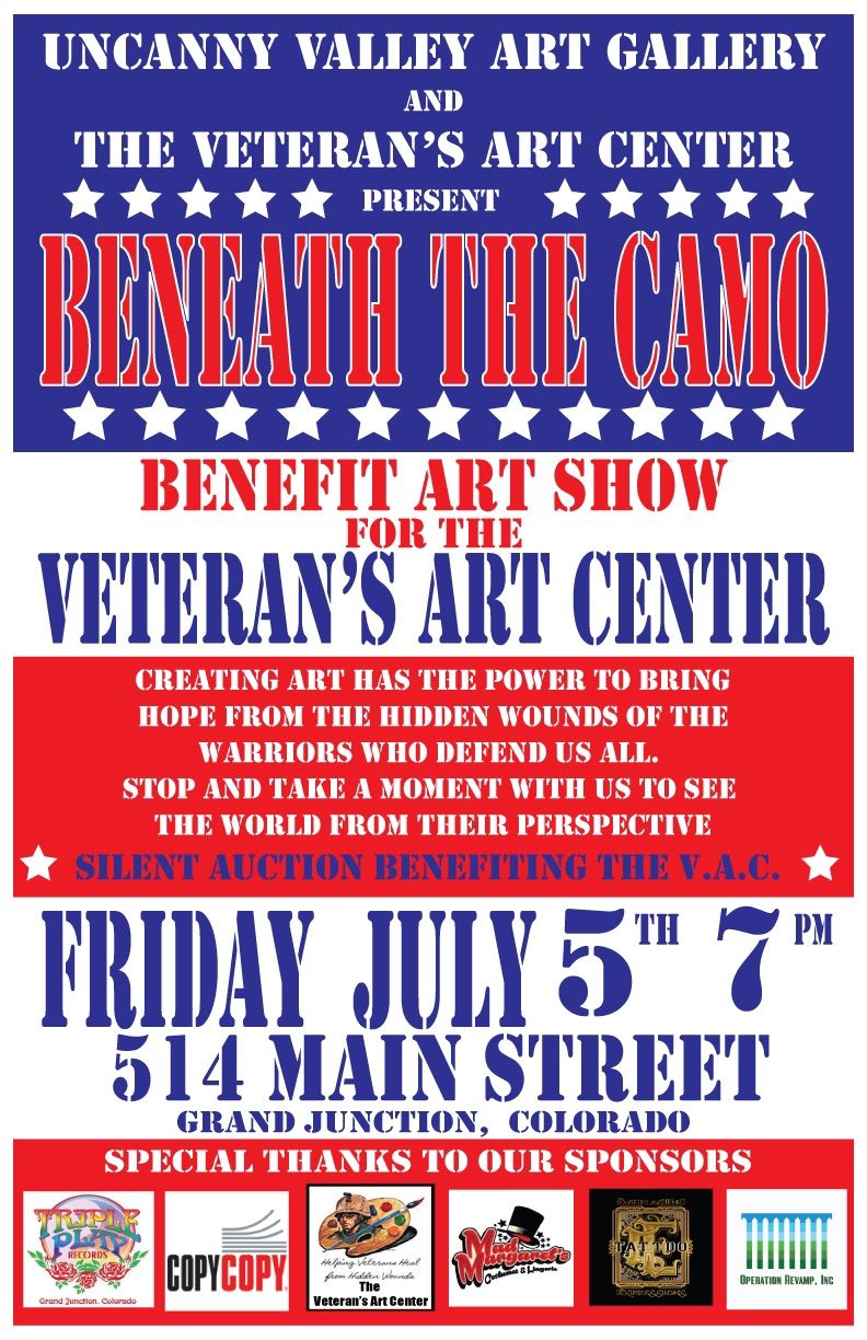 Beneath the Camo   benefit for the veterans art center 