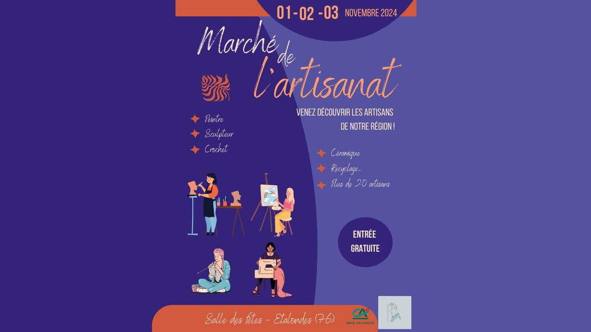 March\u00e9 de L'Artisanat - Salle des f\u00eates d'Etalondes