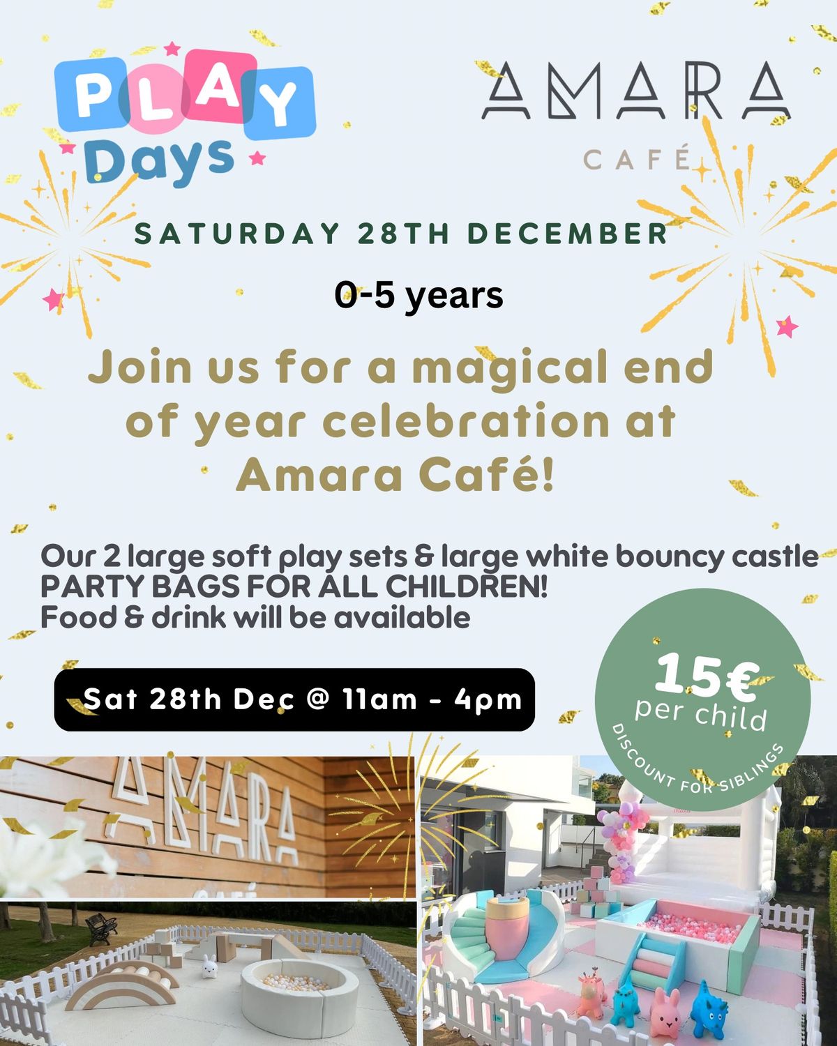 End of Year Soft Play Event @ Amara Cafe!\u2728