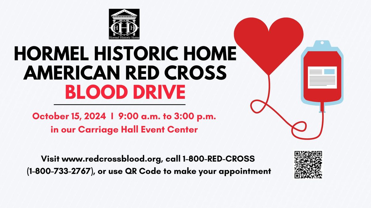 Red Cross Blood Drive at the Hormel Historic Home