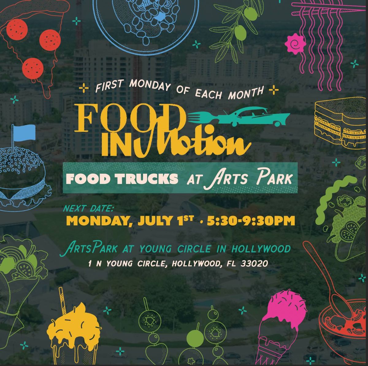 Food Trucks at Arts Park in Hollywood