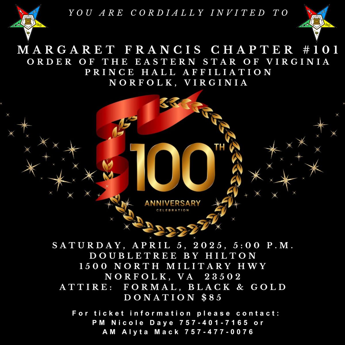 Margaret Francis Chapter No. 101 Centennial  Gala 