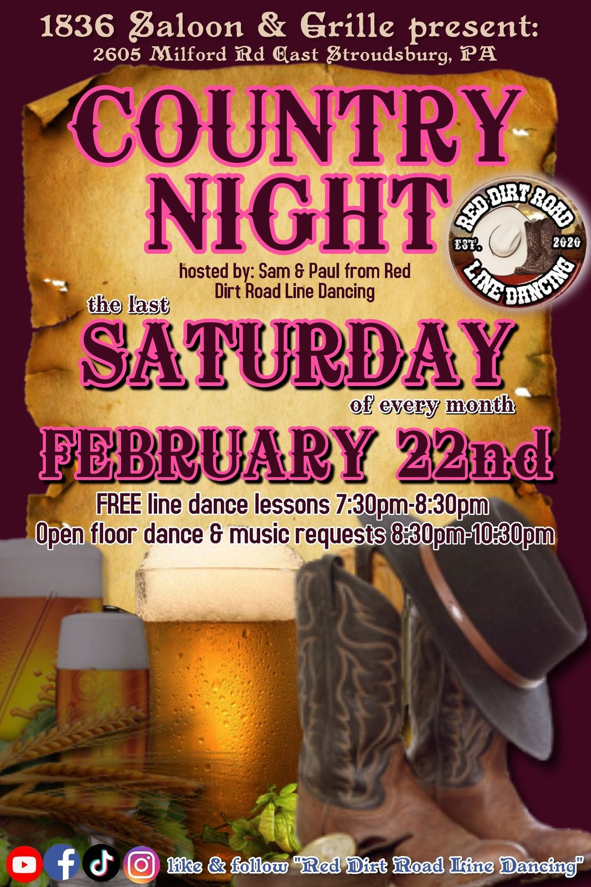 Country Night @ 1836 Saloon & Grille