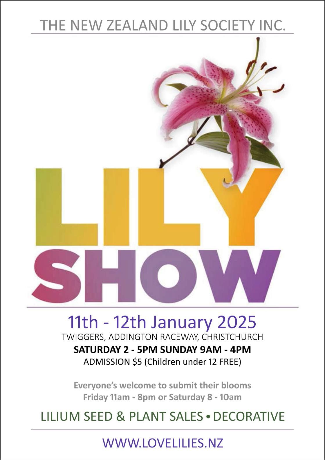 2025 Annual Lily Show and Sale