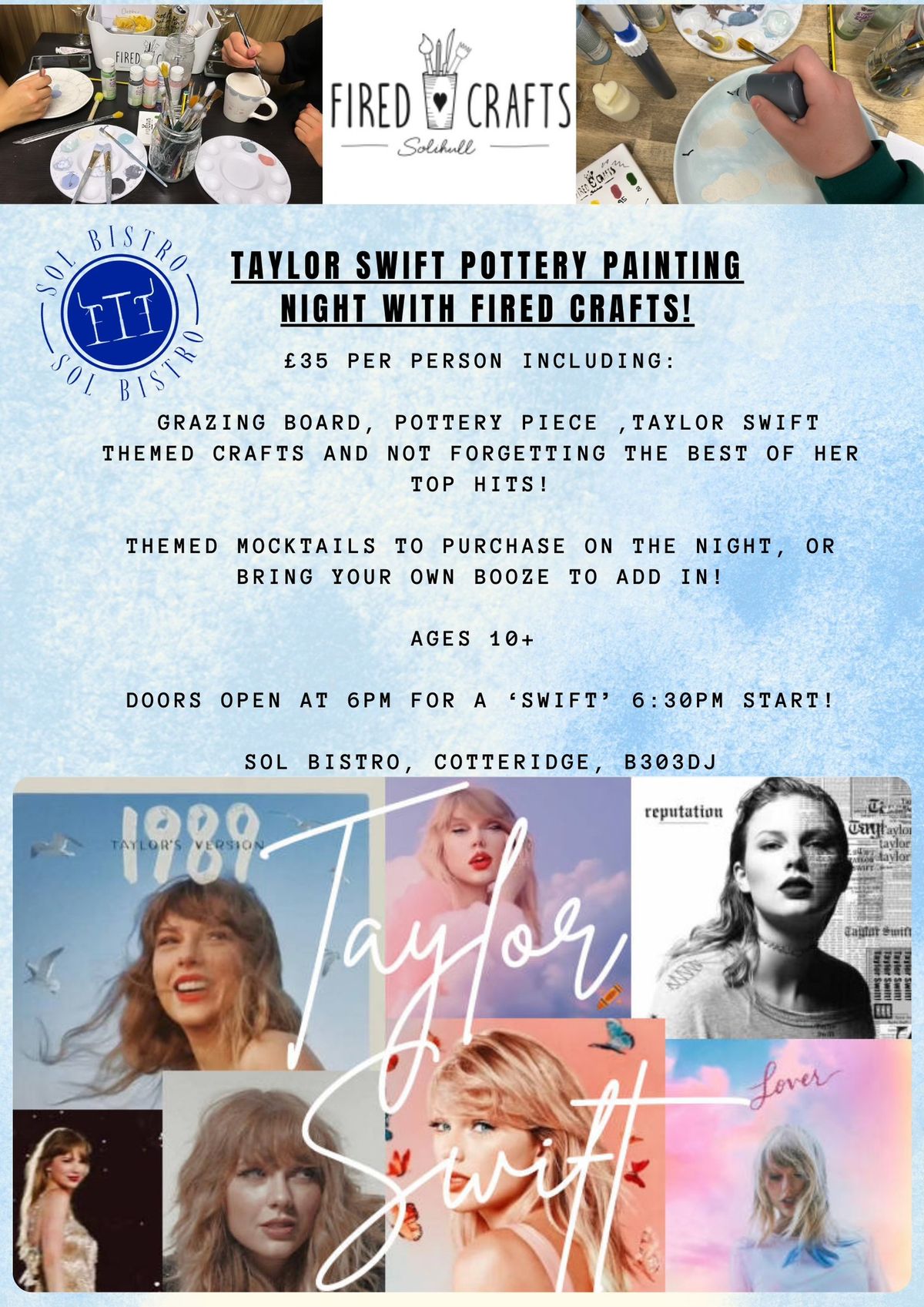 Fired Crafts Taylor Swift Pottery Painting Party!