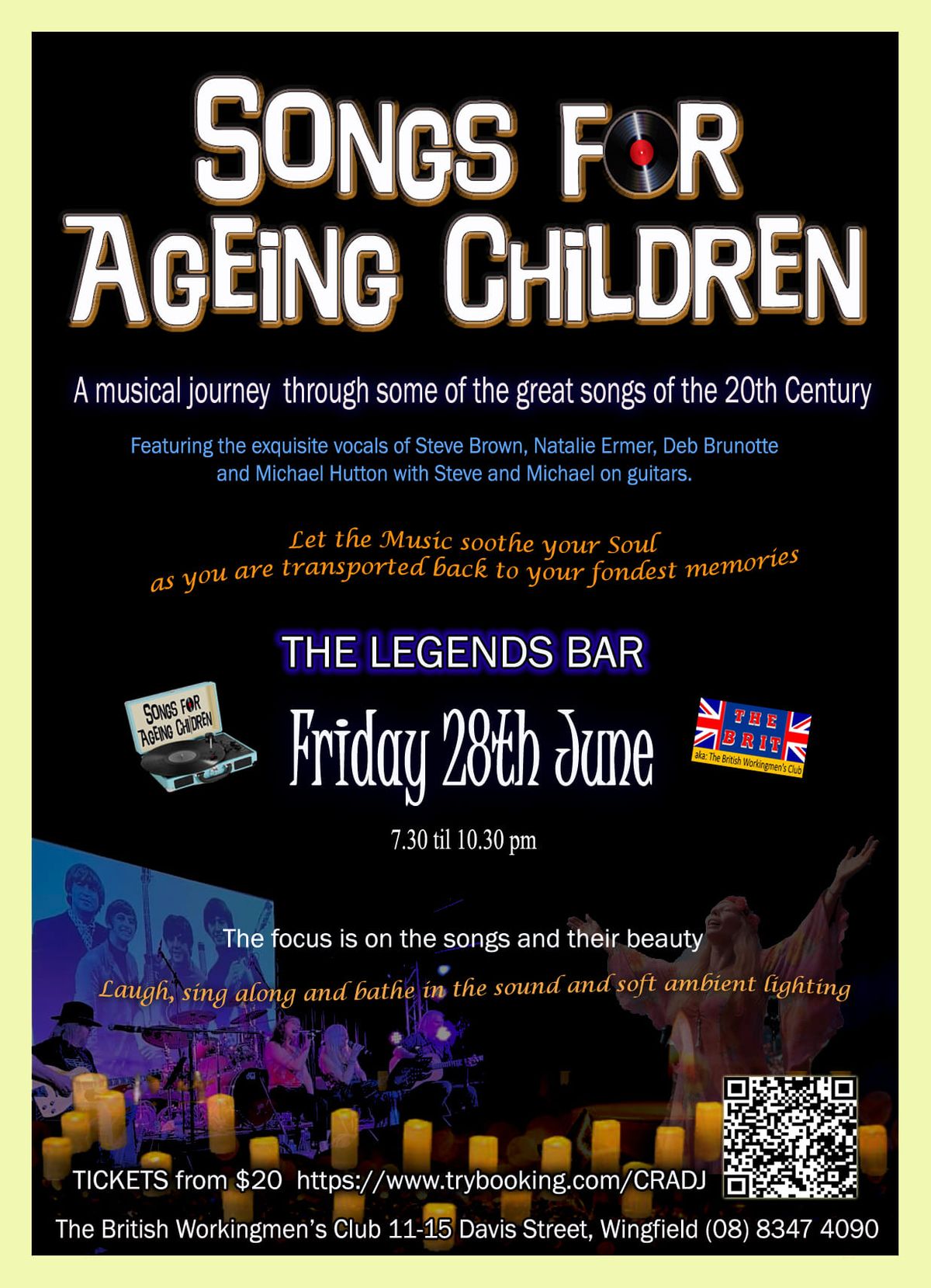 Songs for Ageing Children at The Legends Bar