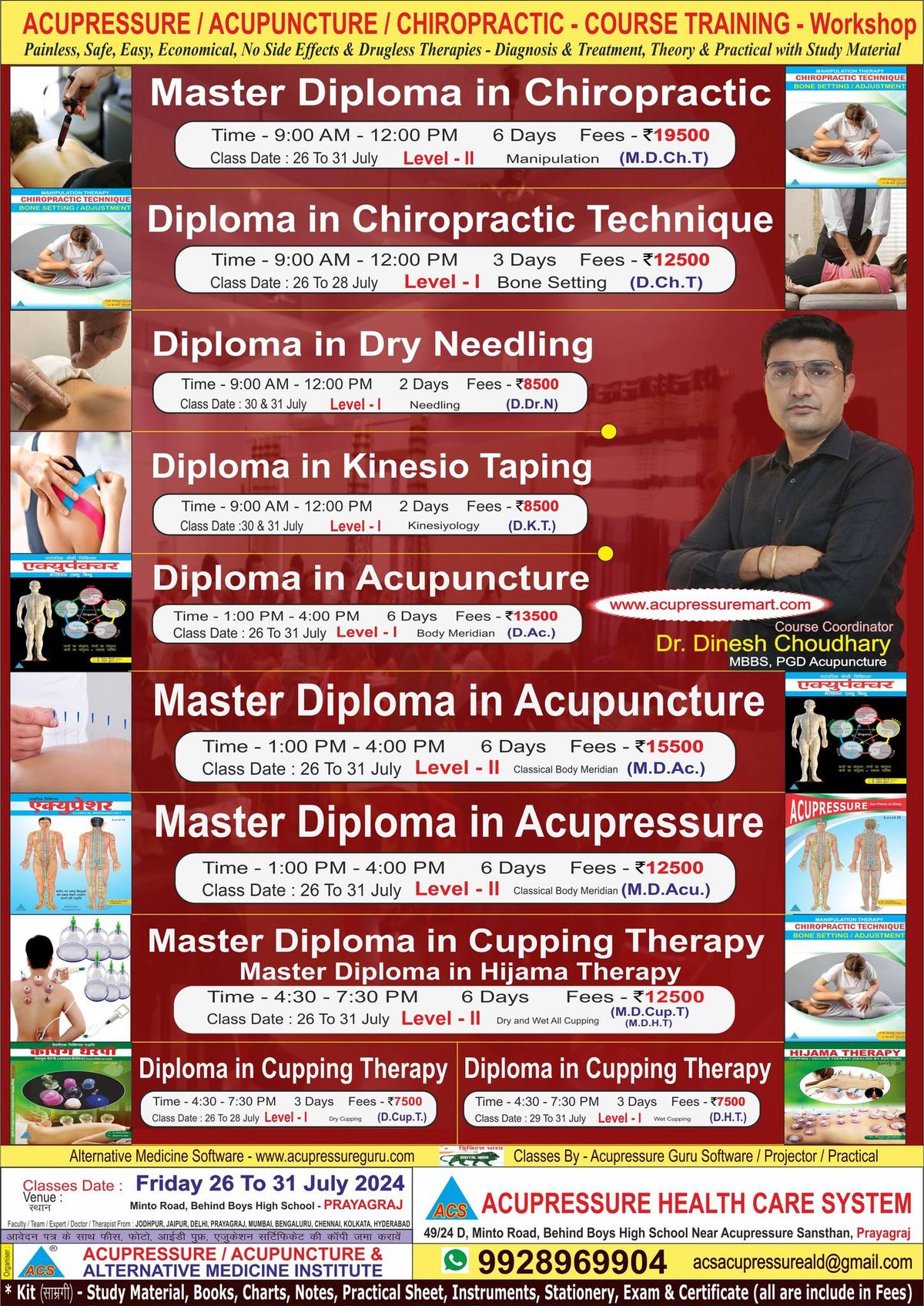 ACS Chiropractic, Cupping, Hijama, Acupuncture & Acupressure Therapy Workshop