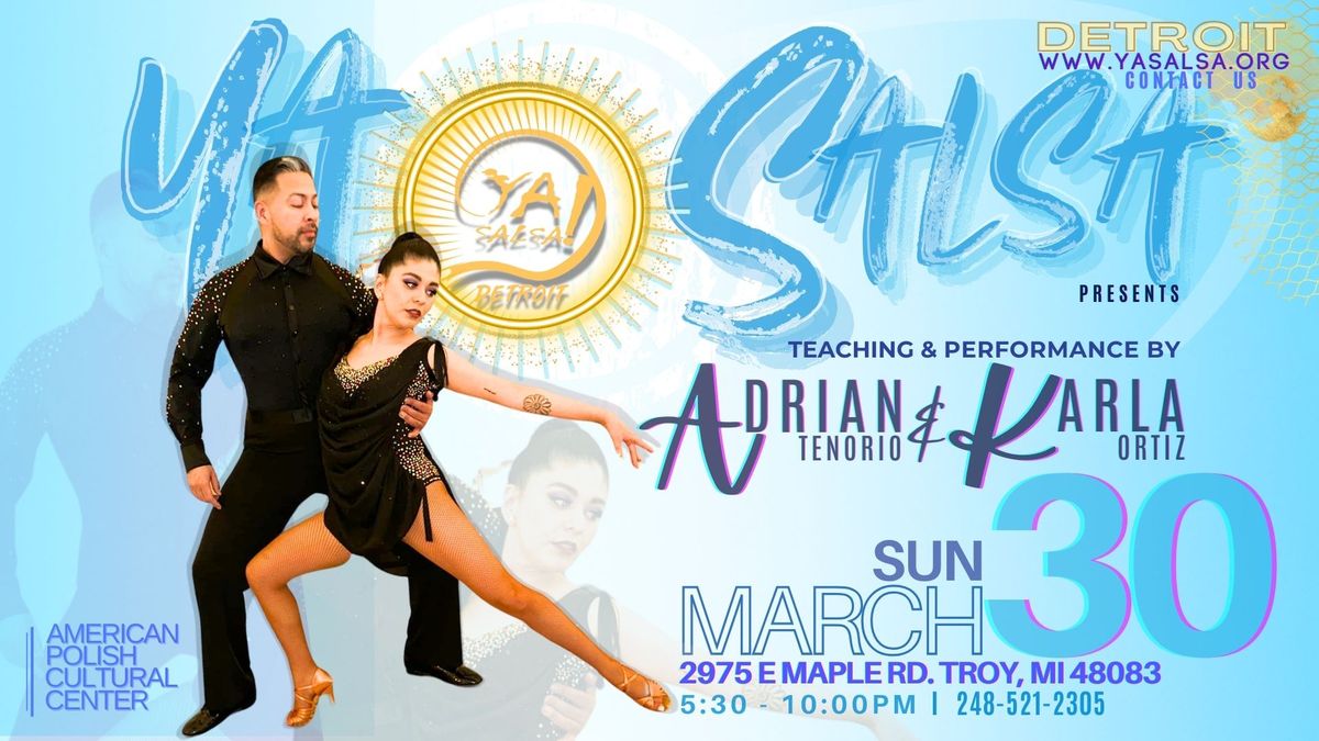 YA Salsa Social feat. Adrian Tenorio & Karla from Chicago Teaching & Performing 