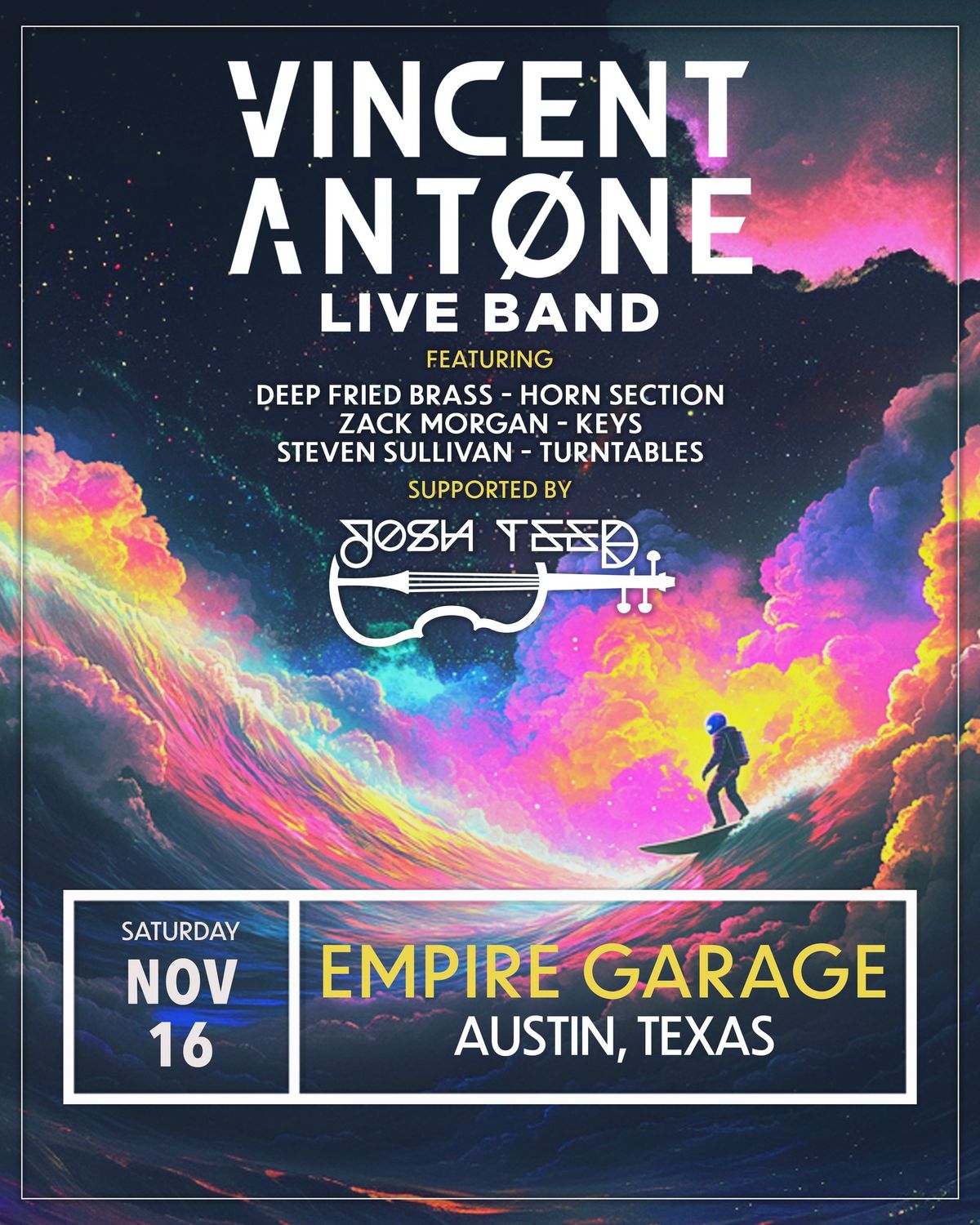 Empire presents: Vincent Antone LIVE BAND w\/ Josh Teed in the Garage