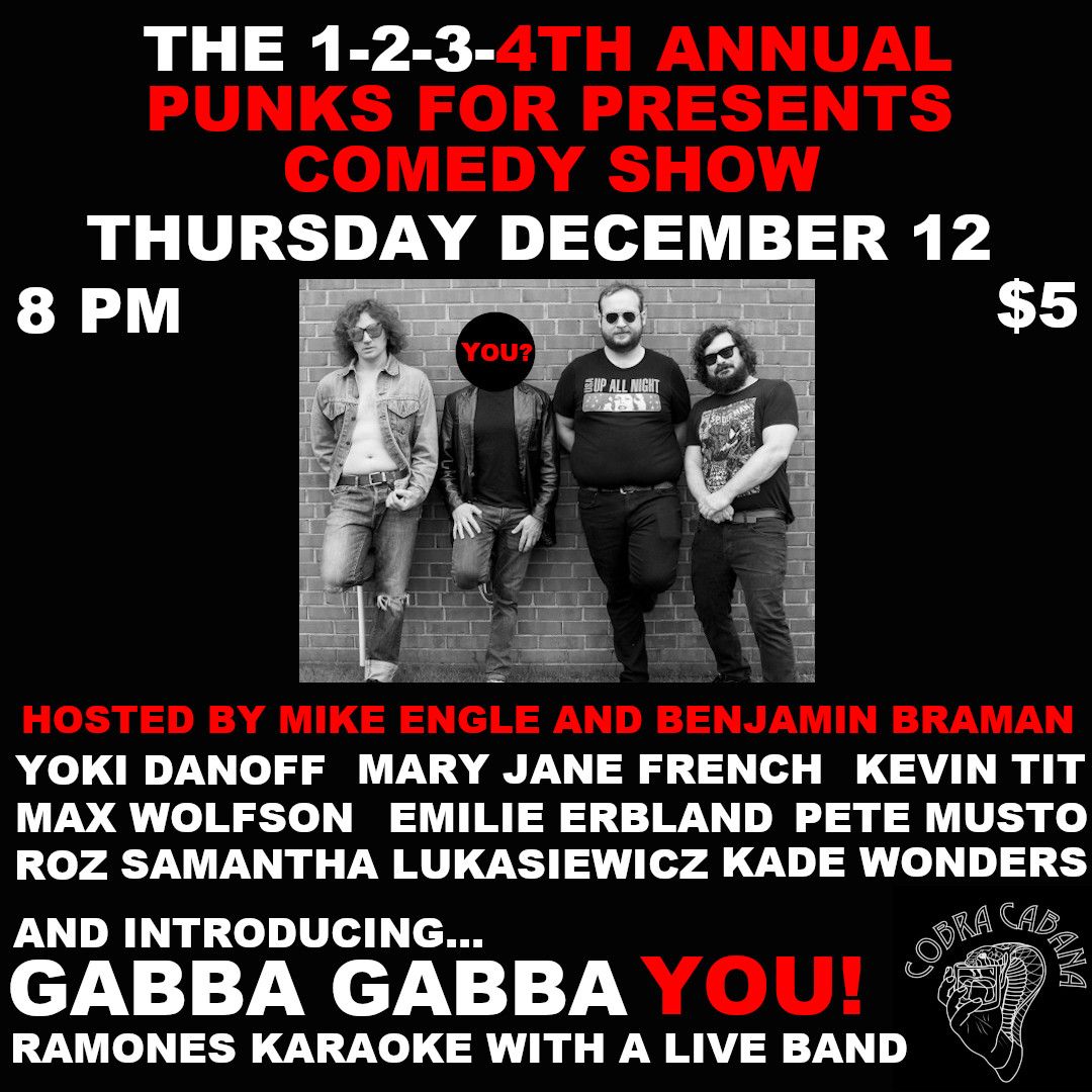 Punks for Presents Comedy Show at Cobra Cabana 12\/12