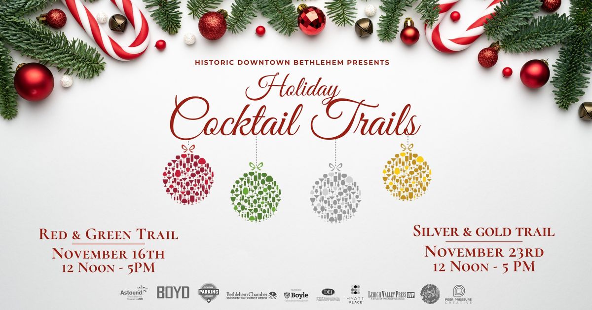 Historic Downtown Bethlehem Presents the Silver and Gold Holiday Cocktail Trails