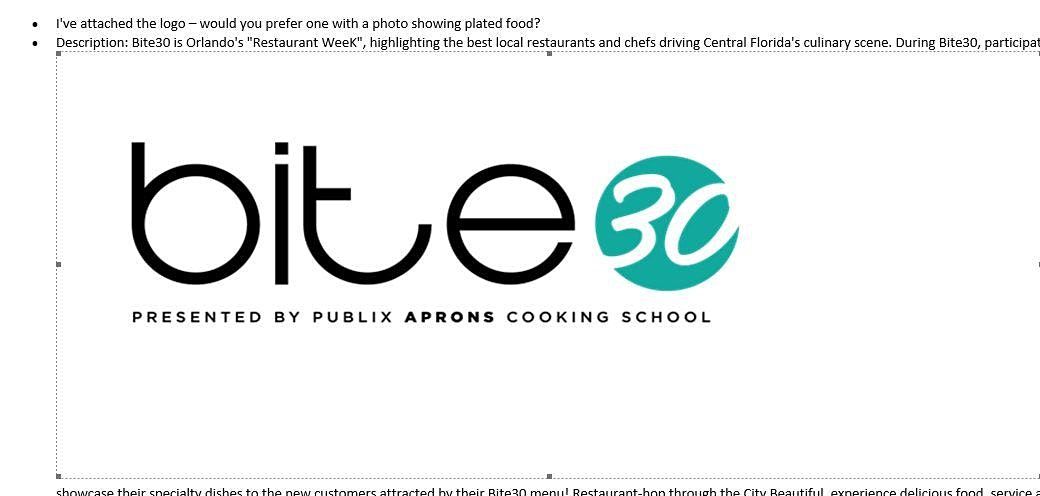Bite30 - come partake of Orlando's monthly dining experience