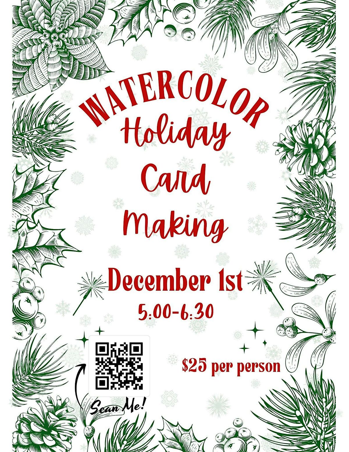 Watercolor Holiday Card Making