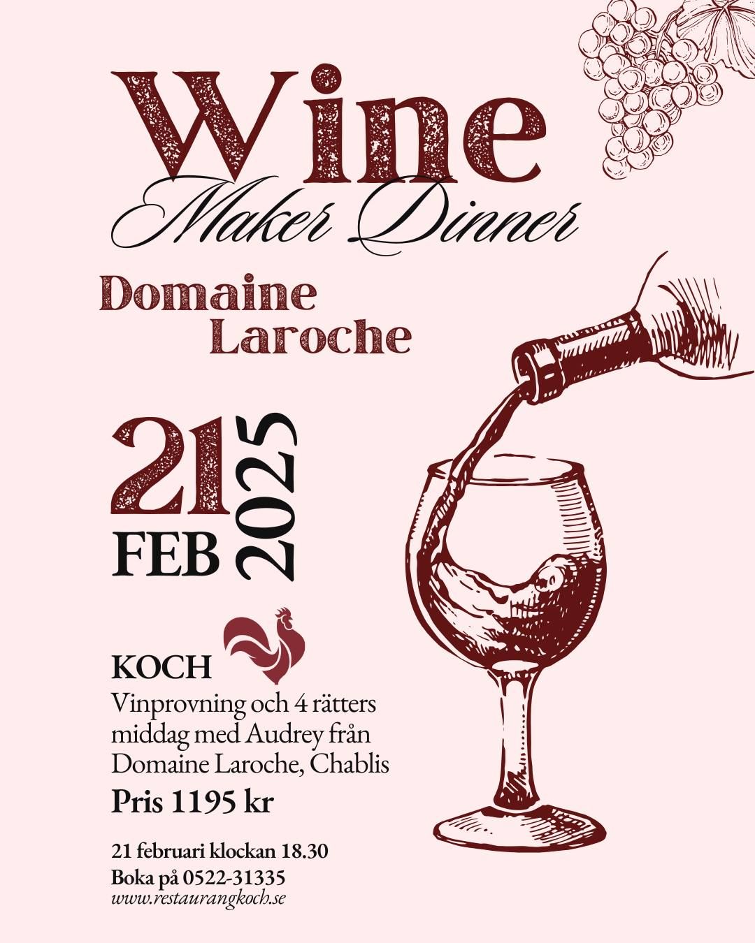 Winemaker Dinner med Domaine Laroche p\u00e5 KOCH